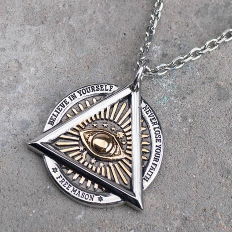 Pendant Necklaces Retro Personality Demon Eye Hexagon Masonic Skull Necklace Suitable For Men's Fashion Party Jewelry GiftsPendant Neckl
Pendant Necklaces Retro Personality Demon Eye Hexagon Masonic Skull Necklace Suitable For Men's Fashion Party Jewelry GiftsPendant Neckl