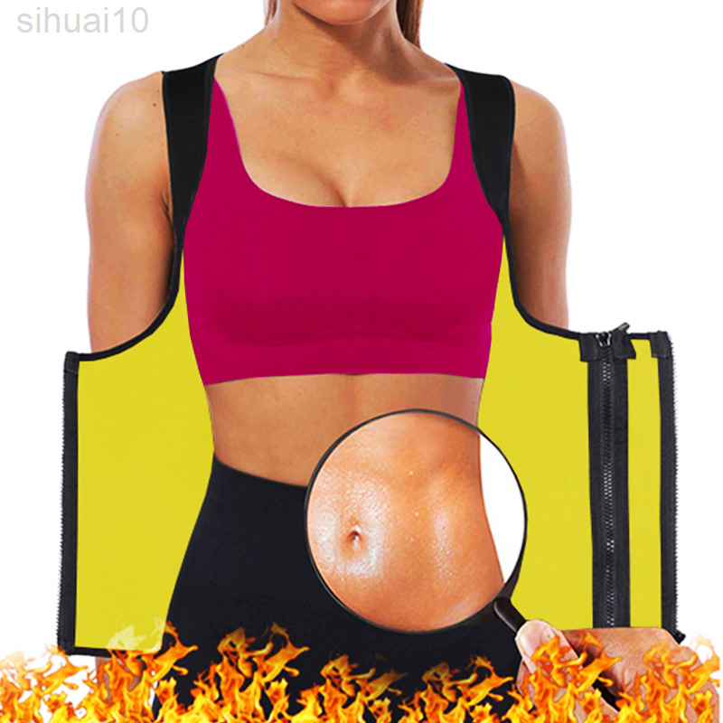 Neoprene Sauna Sweat Shirt Waist Trainer Vest Corset Slimming Waist Belt Shapewear Cincher Zipper Tank Top Tummy Trimmer Belts L220802, Double zipper
Neoprene Sauna Sweat Shirt Waist Trainer Vest Corset Slimming Waist Belt Shapewear Cincher Zipper Tank Top Tummy Trimmer Belts L220802, Double zipper