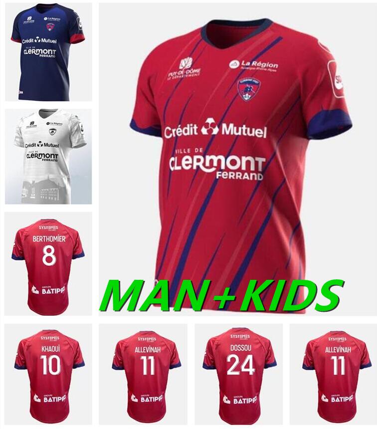 22 23 MAILLOTS Clermont Foot 63 soccer jerseys home away third 2022 2023 bayo Dossou Allevinah Berthomier Magnin Iglesias TELL BAYO football shirts red white black
22 23 MAILLOTS Clermont Foot 63 soccer jerseys home away third 2022 2023 bayo Dossou Allevinah Berthomier Magnin Iglesias TELL BAYO football shirts red white black