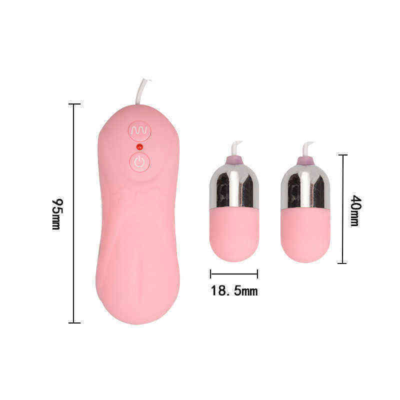 Nxy Eggs Double Egg Skipping Women's 16 Frequency Strong Vibration Double Masturbation Couple Flirting Massage Vibrator 0517