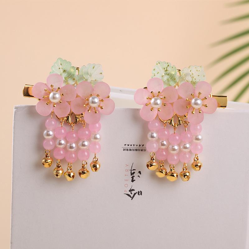 Hair Clips & Barrettes Baby Girl Antique Hanfu Cherry Blossoms Tassel Bell Traditional Women Headdress HandmadeHair
Hair Clips & Barrettes Baby Girl Antique Hanfu Cherry Blossoms Tassel Bell Traditional Women Headdress HandmadeHair
