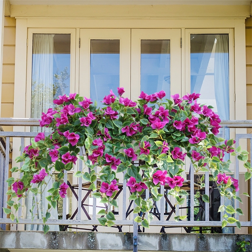 Hanging Artificial Silk Morning Glory Imitation Flower Vine Wedding Garden Decor Fake Plant Vibrantly Color Flower Wall Decor 220526
Hanging Artificial Silk Morning Glory Imitation Flower Vine Wedding Garden Decor Fake Plant Vibrantly Color Flower Wall Decor 220526