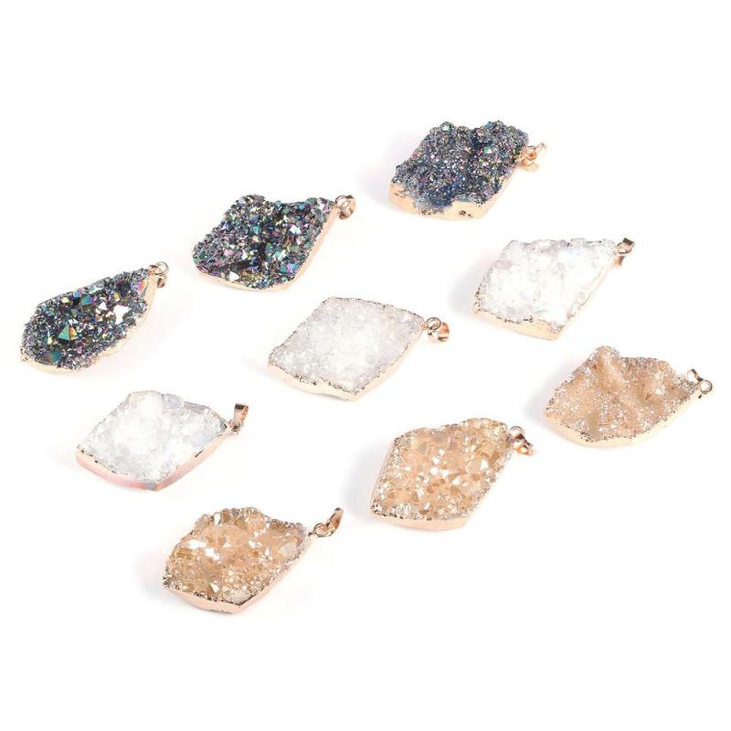 Pendant Necklaces Natural Stone Quartz Irregular Shape Pendants Crystal Cluster Necklace For Jewelry Making DIY Accessorie
Pendant Necklaces Natural Stone Quartz Irregular Shape Pendants Crystal Cluster Necklace For Jewelry Making DIY Accessorie
