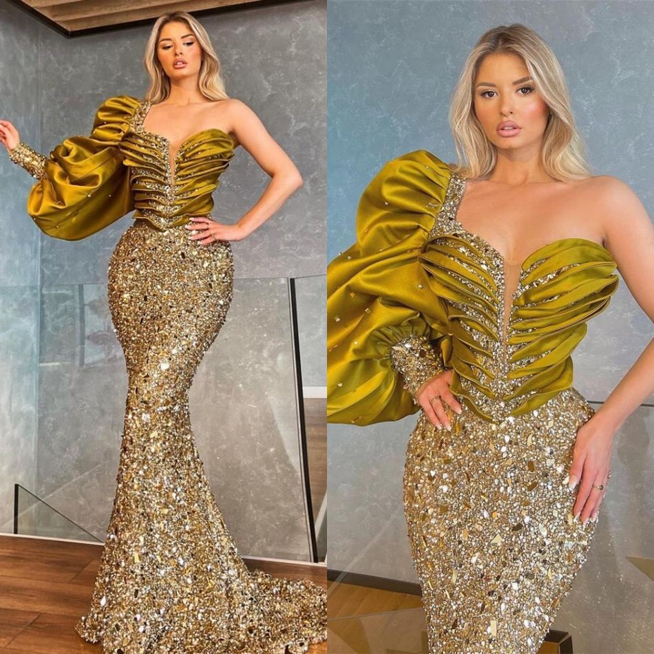 2022 Long Sleeve Gold Beaded Sequined Mermaid Evening Dresses Gowns For Woman Night Wear Party Plus Size Abendkleider B0712x23, Ivory
2022 Long Sleeve Gold Beaded Sequined Mermaid Evening Dresses Gowns For Woman Night Wear Party Plus Size Abendkleider B0712x23, Ivory