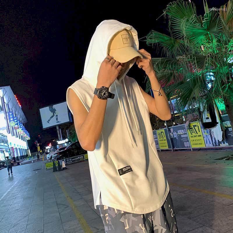 Men's Vests Sleeveless T-shirt Loose Hooded Vest Sports Casual Jacket Hong Kong Style Summer Student Korean Of The Tide Stra22, Black
Men's Vests Sleeveless T-shirt Loose Hooded Vest Sports Casual Jacket Hong Kong Style Summer Student Korean Of The Tide Stra22, Black
