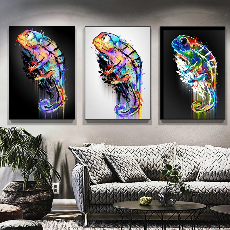 Abstract Animal Personality Color Artwork Canvas Paintings Chameleon Posters and Prints Wall Art Living Room Home Decor Cuadros
Abstract Animal Personality Color Artwork Canvas Paintings Chameleon Posters and Prints Wall Art Living Room Home Decor Cuadros