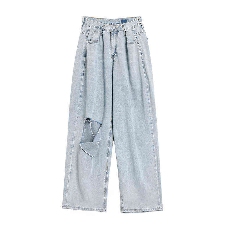 High Waist Ripped Jeans Women' 2020 Wide Leg Denim hole Blue Fashion Straight Cut Rotten Vintage loose Jeans Women Loose Jeans T220728
High Waist Ripped Jeans Women' 2020 Wide Leg Denim hole Blue Fashion Straight Cut Rotten Vintage loose Jeans Women Loose Jeans T220728