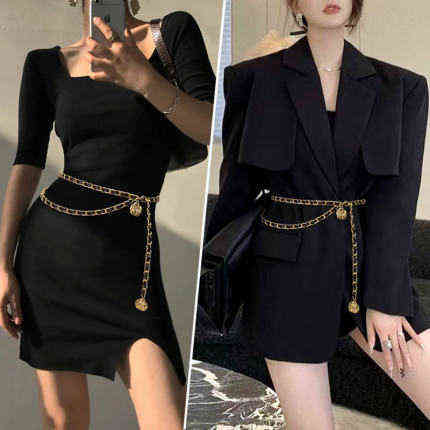 Luxury Design Brand Layer Camelia Waist Chain Belts Metal Leather Rope Woven Belt Suit Dress for Women T220722, Black
Luxury Design Brand Layer Camelia Waist Chain Belts Metal Leather Rope Woven Belt Suit Dress for Women T220722, Black