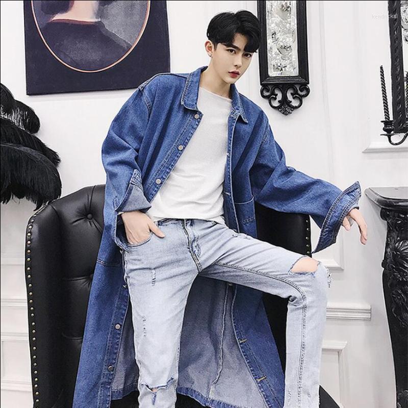 Men' Trench Coats Men Denim Jacket Trendy Coat Autumn Over The Knee Long Section Cowboy Windbreaker Mens Loose Thin Youth Handsome Tide Out, Black
Men' Trench Coats Men Denim Jacket Trendy Coat Autumn Over The Knee Long Section Cowboy Windbreaker Mens Loose Thin Youth Handsome Tide Out, Black