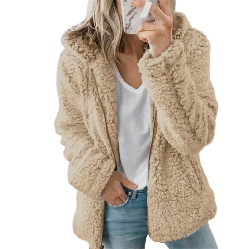 Women's Jackets Zipper Closure Plush Fleece Coat Autumn Winter Hooded Solid Color Warm Jacket Outerwear Casual Women Clothing Black 3XL
Women's Jackets Zipper Closure Plush Fleece Coat Autumn Winter Hooded Solid Color Warm Jacket Outerwear Casual Women Clothing Black 3XL