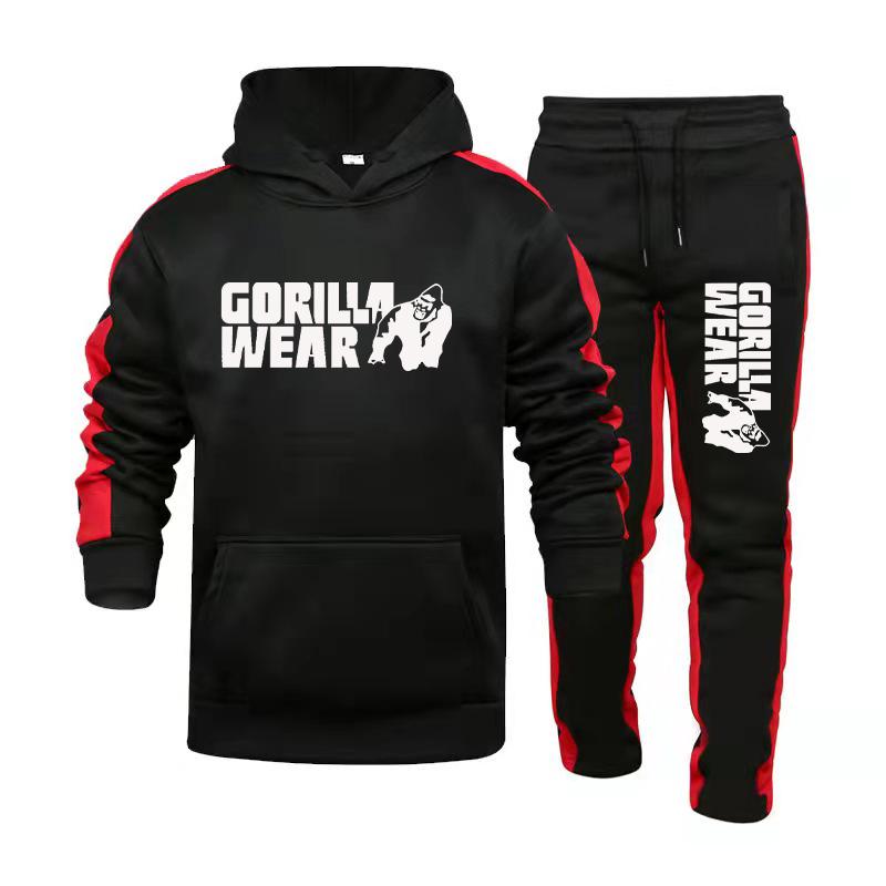 Men's Tracksuits Tracksuit Fashion GORILLA WEAR Sportswear Two Piece Sets All Cotton Fleece Thick Hoodie+Pants Sporting Suit, Gray
Men's Tracksuits Tracksuit Fashion GORILLA WEAR Sportswear Two Piece Sets All Cotton Fleece Thick Hoodie+Pants Sporting Suit, Gray