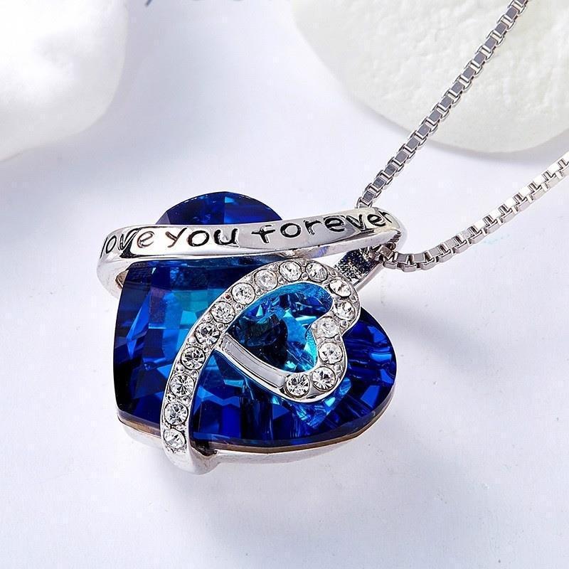 New love necklace I love you forever ocean heart pendant crystal clavicle chain wholesale
New love necklace I love you forever ocean heart pendant crystal clavicle chain wholesale