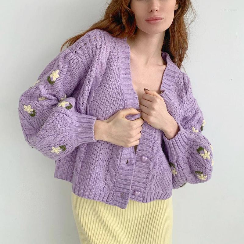 Women's Knits & Tees COKAGO Chic Flower Knittend Cardigan Tops Women V Neck Long Sleeve Korean Fashion Sweater Cardigans Female Loose Sweate, Purple
Women's Knits & Tees COKAGO Chic Flower Knittend Cardigan Tops Women V Neck Long Sleeve Korean Fashion Sweater Cardigans Female Loose Sweate, Purple