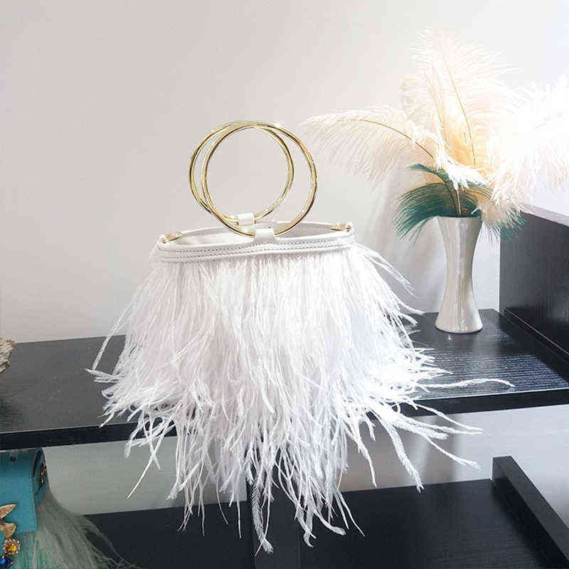 Evening Bags Feather Handbag for Women Wedding Purse Luxury Design Bag Women's Evening Clutch with Feathers Chain Shoulder Bag Z337 220323, Gray
Evening Bags Feather Handbag for Women Wedding Purse Luxury Design Bag Women's Evening Clutch with Feathers Chain Shoulder Bag Z337 220323, Gray