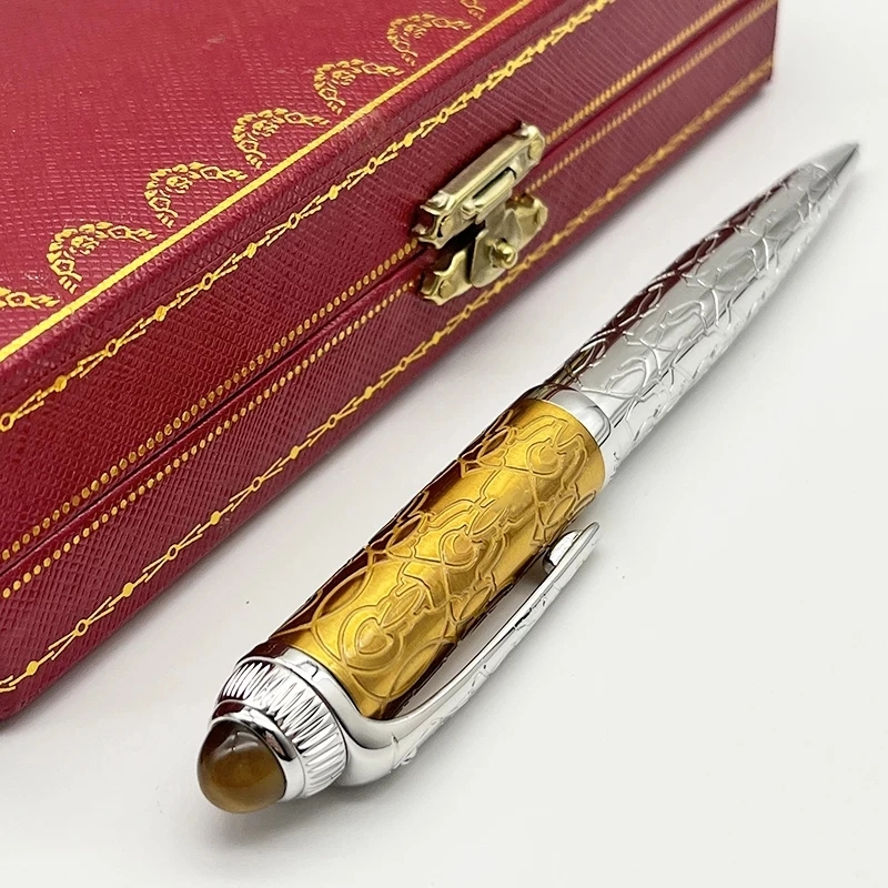 YAMALANG Luxury Classic Pen Brown Carved Decorative Pattern Barrel Ballpoint Pen Writing Smooth Office School Stationery, As picture show
YAMALANG Luxury Classic Pen Brown Carved Decorative Pattern Barrel Ballpoint Pen Writing Smooth Office School Stationery, As picture show