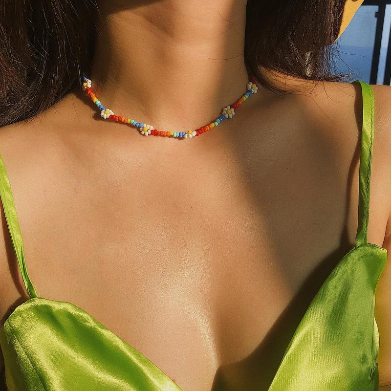 Chokers 2022 Bohemia Beaded Choker Necklace Colorful Daisy Flower Bead Neck Chains For Women Jewelry Spring Summer Vacation
Chokers 2022 Bohemia Beaded Choker Necklace Colorful Daisy Flower Bead Neck Chains For Women Jewelry Spring Summer Vacation