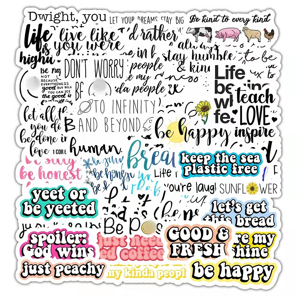 50 pcs/set Mixed Skateboard Stickers Inspirational quotes For Car Laptop Pad Bicycle Motorcycle PS4 Toy Phone Decal Pvc Helmet DIY Sticker, Multi colors
50 pcs/set Mixed Skateboard Stickers Inspirational quotes For Car Laptop Pad Bicycle Motorcycle PS4 Toy Phone Decal Pvc Helmet DIY Sticker, Multi colors