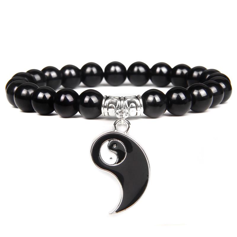 Beaded, Strands Couples Bracelet Classic Natural Stone Black Onyx Taiji 8MM Turquoises Beads Yin Yang Bracelets For Men Women Jewelry
Beaded, Strands Couples Bracelet Classic Natural Stone Black Onyx Taiji 8MM Turquoises Beads Yin Yang Bracelets For Men Women Jewelry