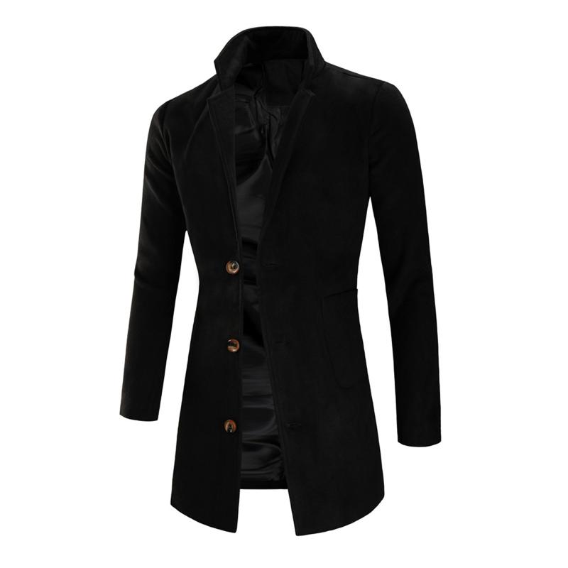 Men's Trench Coats Men Winter Mid-length Jackets Casual Solid Single Breasted Long Sleeve Stand Collar Overcoat Male Slim Jacket#G3, Black
Men's Trench Coats Men Winter Mid-length Jackets Casual Solid Single Breasted Long Sleeve Stand Collar Overcoat Male Slim Jacket#G3, Black