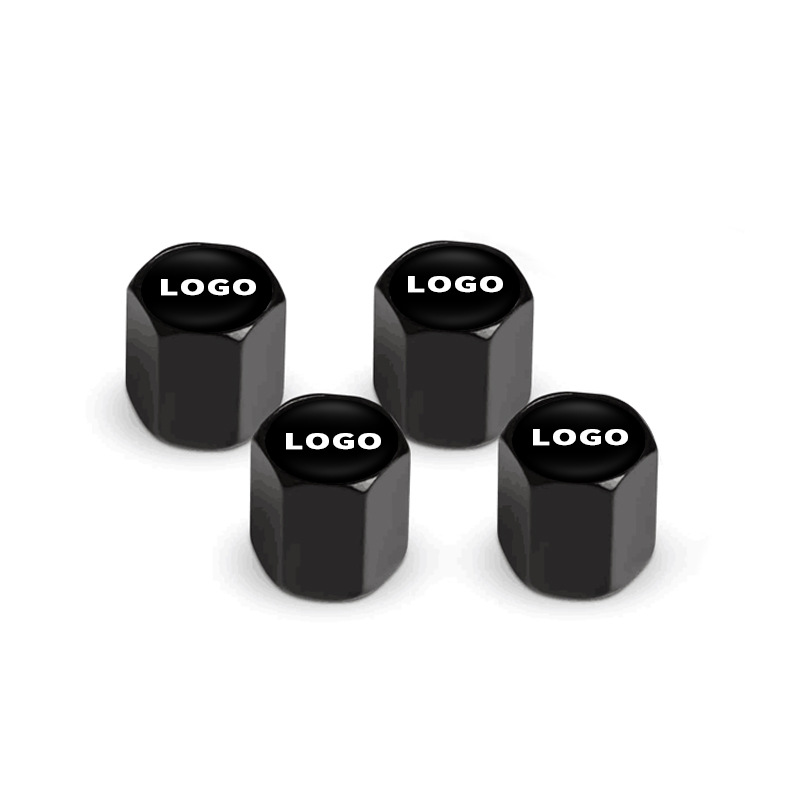 Car Tire Valves Stems Caps Nut Keychain Wrench buckle Car Wheel valve Cover modified Set