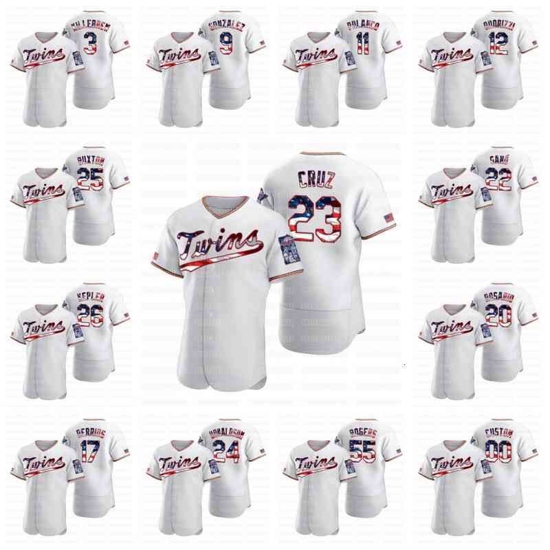 C202 Minnesota 2020 Stars & Stripes 4th of Nelson Cruz Max Kepler Miguel Sano Byron Buxton Jorge Polanco Josh Donaldson Eddie Rosario Jersey, Blank no name no number
C202 Minnesota 2020 Stars & Stripes 4th of Nelson Cruz Max Kepler Miguel Sano Byron Buxton Jorge Polanco Josh Donaldson Eddie Rosario Jersey, Blank no name no number