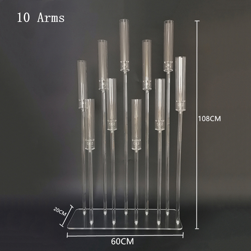 decoration Acrylic Candelabra Clear Candle Holders Wedding Candlesticks Table Centerpieces Flower Stand Holder Big Candelabrum imake116 XJ260305