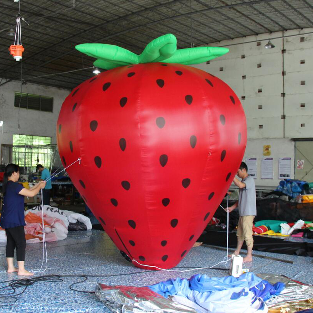 Fruit Shop Decoration Event Giant Inflatable Strawberry Model With Blower Wholesale Festival Advertising