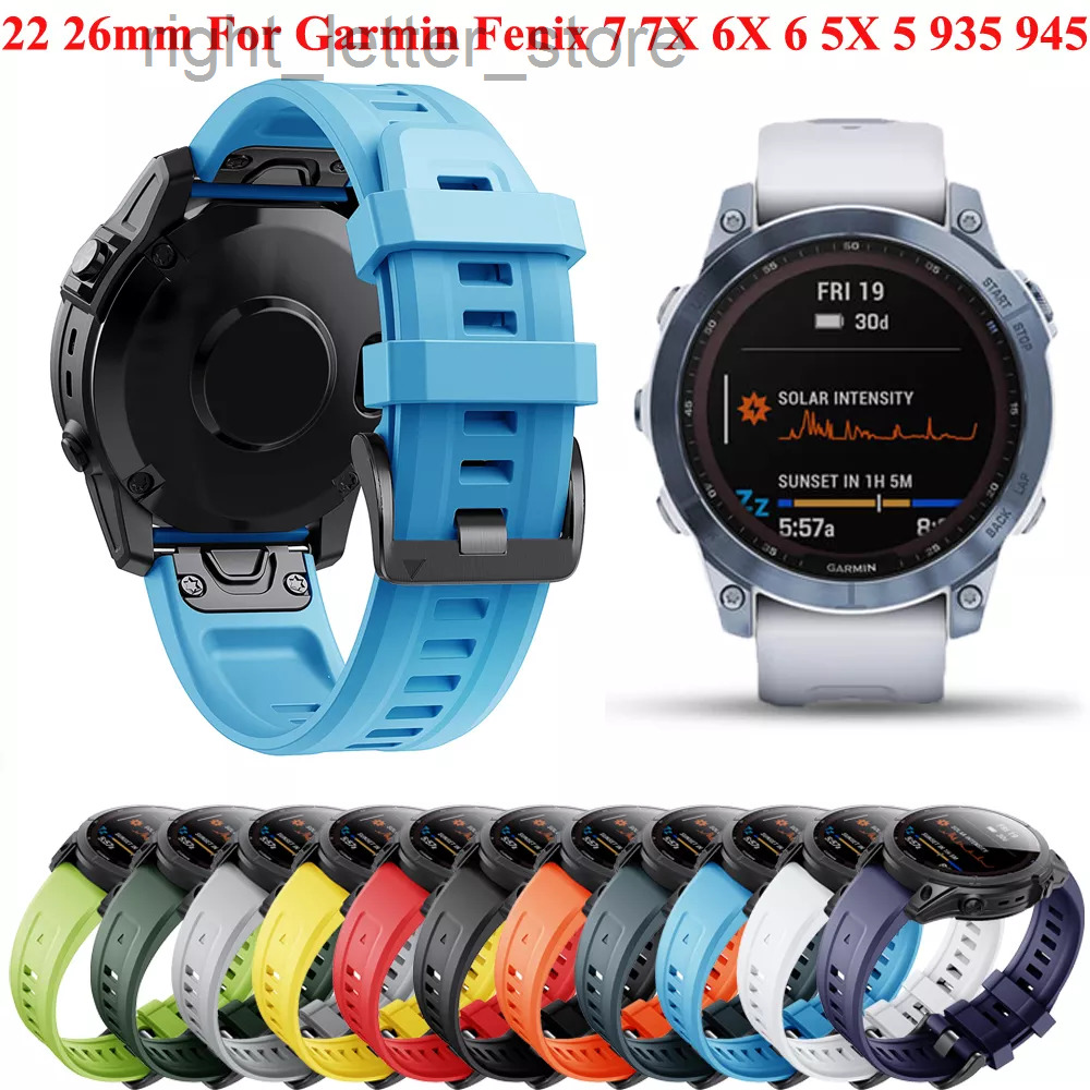 22 26mm Silicone Quick Release Watchband Strap For Garmin Fenix 7X 7 6X 6 Pro 5X 5 Plus 3 3HR MK1 Forerunner 935 945 Wirstbands W220808
22 26mm Silicone Quick Release Watchband Strap For Garmin Fenix 7X 7 6X 6 Pro 5X 5 Plus 3 3HR MK1 Forerunner 935 945 Wirstbands W220808