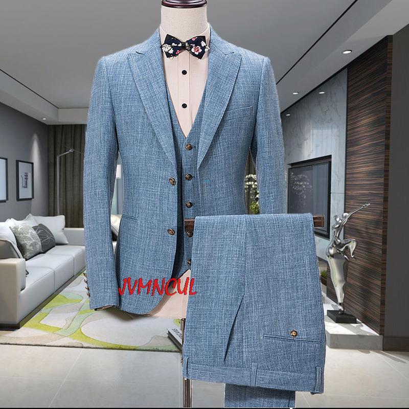 Men's Suits & Blazers Blue Suit Men Slim Fit Wedding For Summer Beach Groom Blazer 3 Piece Terno Masculin Ternos MasculinoMen's, Black
Men's Suits & Blazers Blue Suit Men Slim Fit Wedding For Summer Beach Groom Blazer 3 Piece Terno Masculin Ternos MasculinoMen's, Black