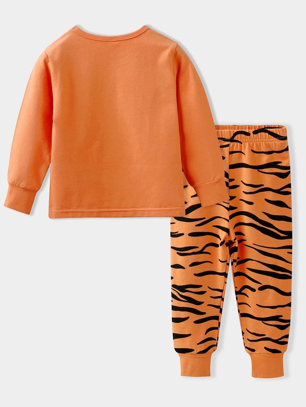 Toddler Boys Tiger Print PJ Set SHE