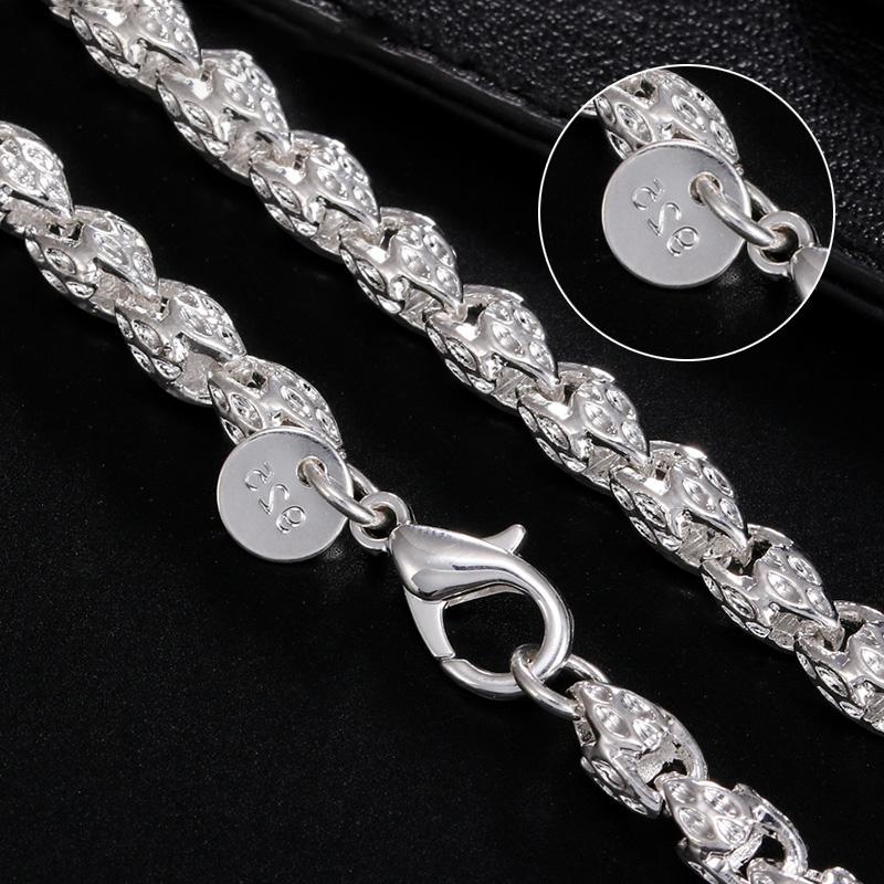 Chains 925 Sterling Silver Charm 20/24 Inch 5MM Dragon Head Chain Necklace For Woman Man Party Fashion Wedding Jewelry GiftChains
Chains 925 Sterling Silver Charm 20/24 Inch 5MM Dragon Head Chain Necklace For Woman Man Party Fashion Wedding Jewelry GiftChains