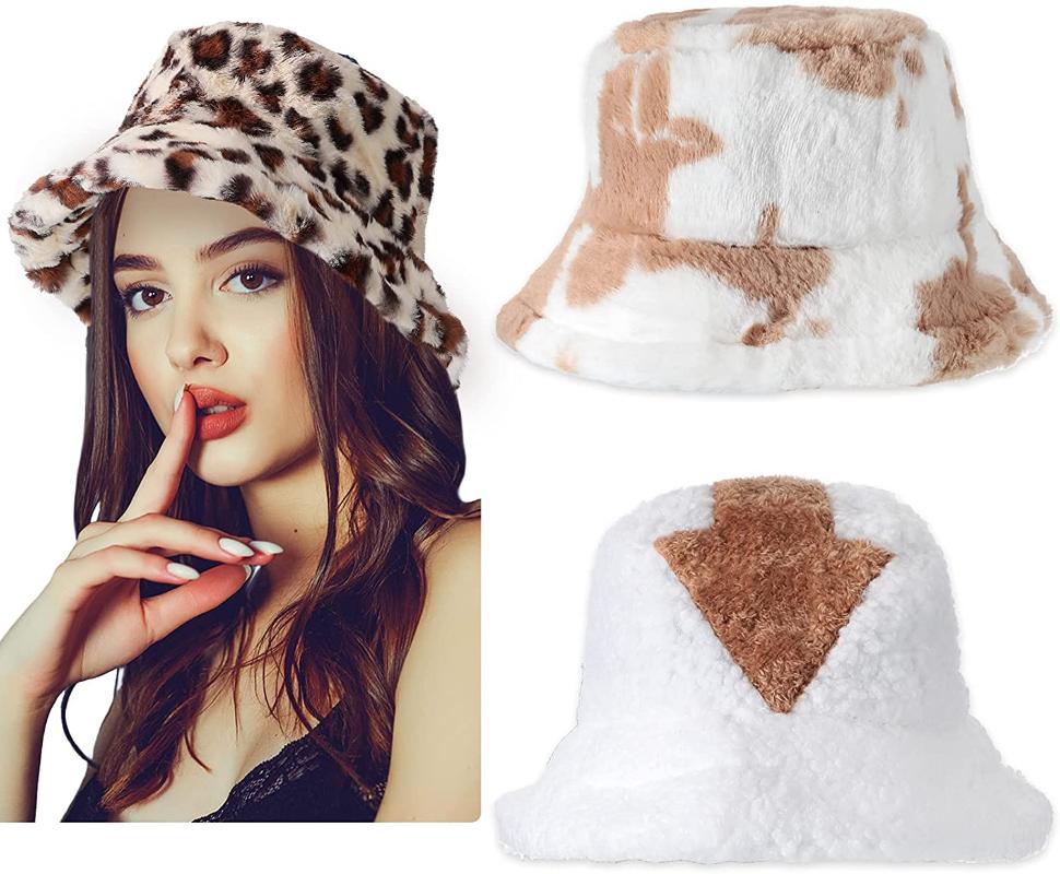 Berets Fuzzy Bucket Hats Fluffy Hat Plush Winter Caps For Women Soft Warm Faux Fur Printed Fishermen Cap
Berets Fuzzy Bucket Hats Fluffy Hat Plush Winter Caps For Women Soft Warm Faux Fur Printed Fishermen Cap
