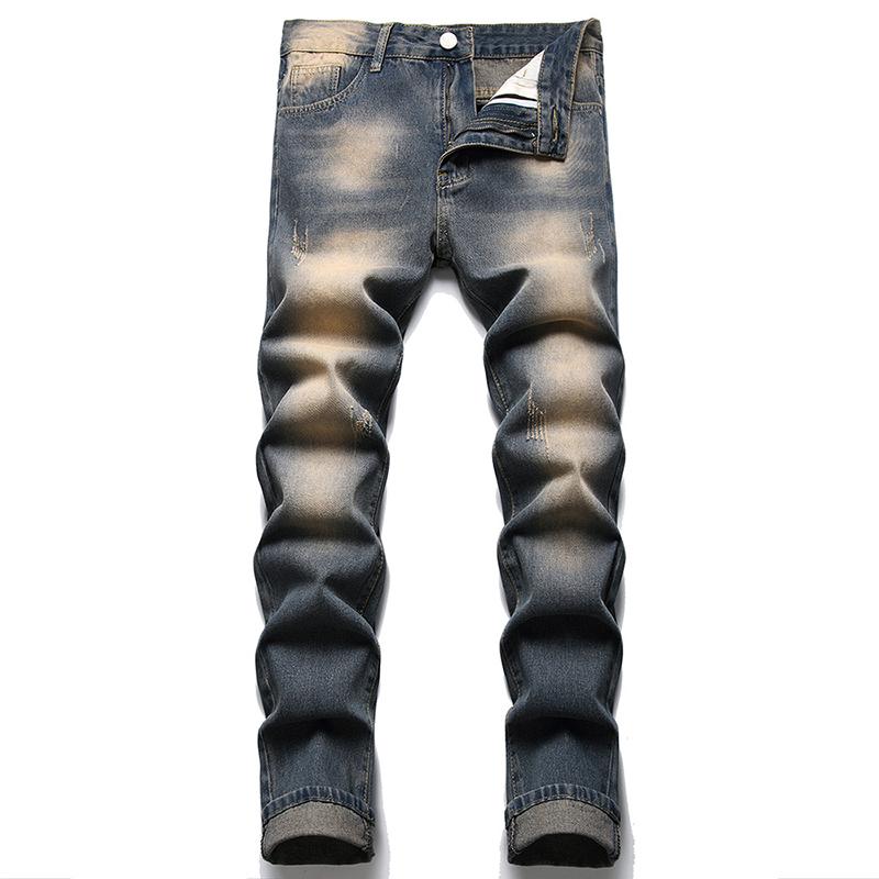 Men's Jeans Slim Fit Nostalgic Men's 2022 Casual Comfort Straight Leg Denim Pants Retro Blue Classical Trousers PantalonesMen's, K2004
Men's Jeans Slim Fit Nostalgic Men's 2022 Casual Comfort Straight Leg Denim Pants Retro Blue Classical Trousers PantalonesMen's, K2004