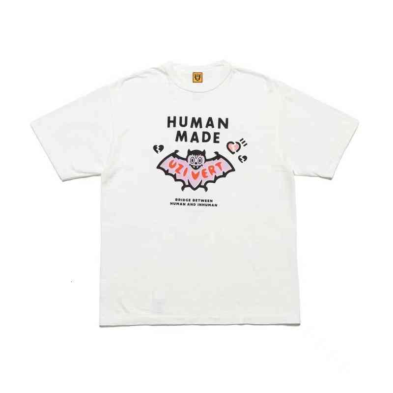 Human Ceiling Made Uzi Vert Bat Slub Cotton Men's and Women's Loose T-shirt Couple Round Neck Short Sleeve