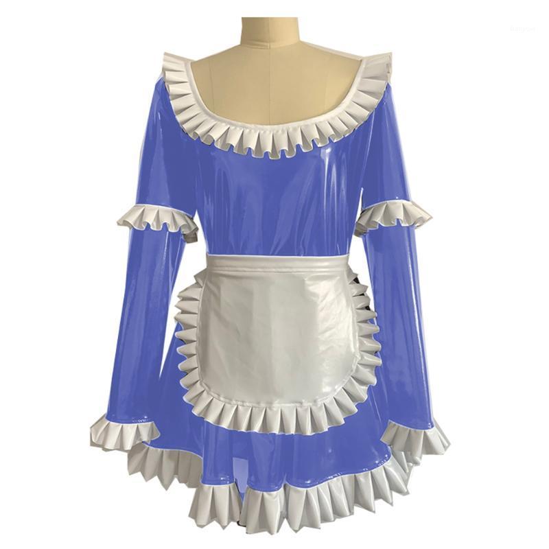 Casual Dresses Women Cosplay Role Play Costumes Patent Leather Sexy Dress Crew Neck Lotus Sweet Classic Lolita Fancy Apron Maid, Black
Casual Dresses Women Cosplay Role Play Costumes Patent Leather Sexy Dress Crew Neck Lotus Sweet Classic Lolita Fancy Apron Maid, Black