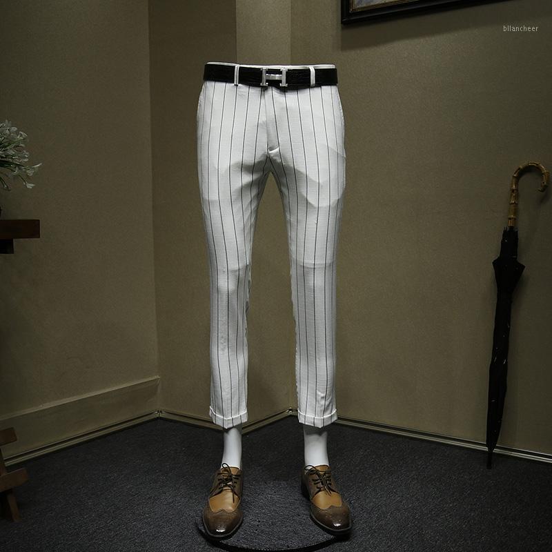 Men's Suits & Blazers Mens Thin Cropped Pants White Black Striped Formal For Men Business Casual Basic Style Office Wedding Groom Wear Plus
Men's Suits & Blazers Mens Thin Cropped Pants White Black Striped Formal For Men Business Casual Basic Style Office Wedding Groom Wear Plus