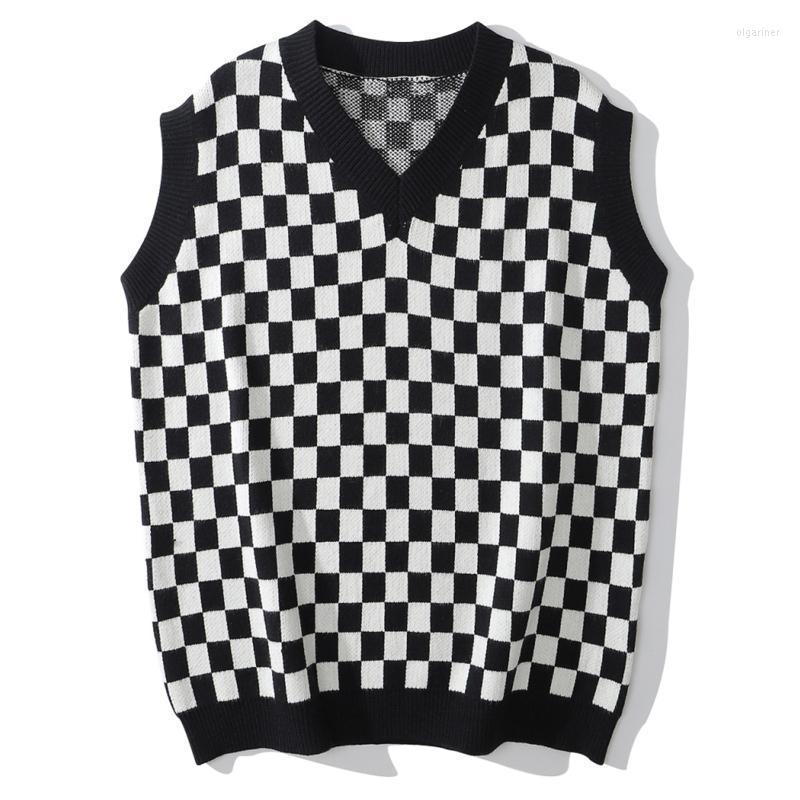 Men' Sweaters Harajuku Checkerboard Print Knitted Sweater Waistcoat Sleeveless Vest Embroidered Streetwear Tops RetroMen' Olga22, One
Men' Sweaters Harajuku Checkerboard Print Knitted Sweater Waistcoat Sleeveless Vest Embroidered Streetwear Tops RetroMen' Olga22, One