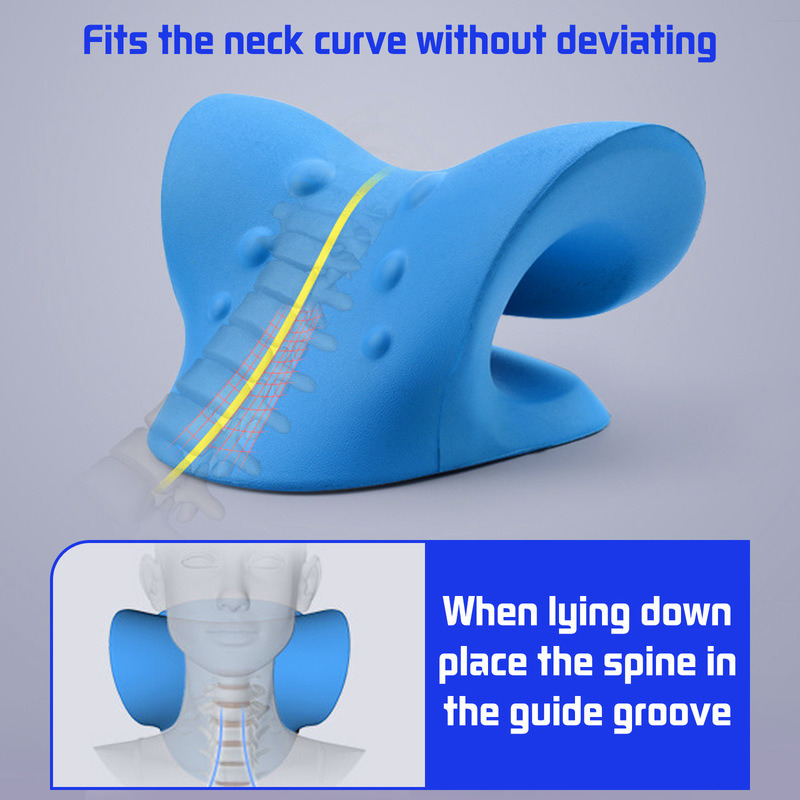 Neck Shoulder Stretcher Relaxer Cervical Chiropractic Traction Device Pillow for Pain Relief Spine Alignment Gift 220329