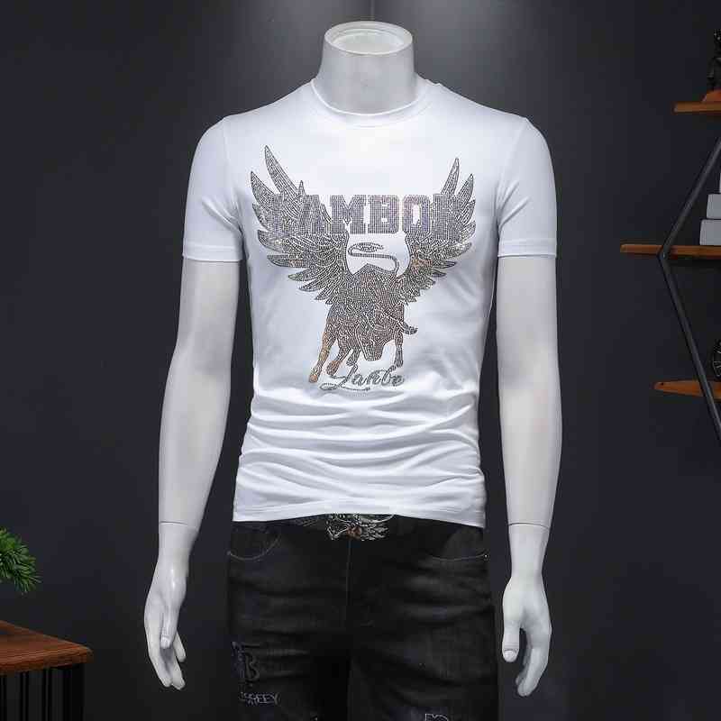 Men's Fashion Personality Trend New Short-sleeved Brand Wholesale Round Neck Short Sleeve T-shirt Clothes Summer Half, White
Men's Fashion Personality Trend New Short-sleeved Brand Wholesale Round Neck Short Sleeve T-shirt Clothes Summer Half, White