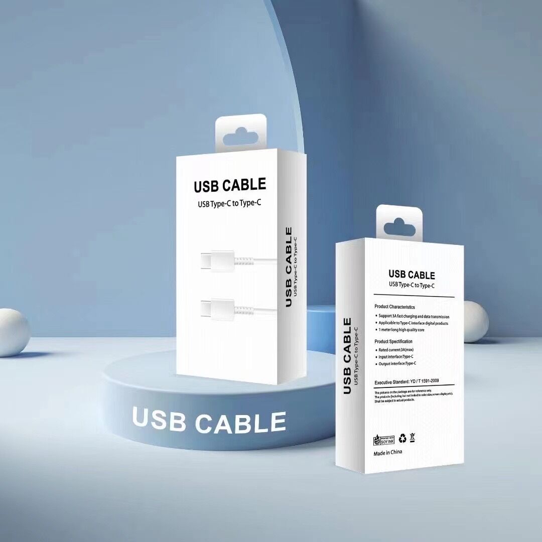 1.2M 3FT USB Type-C to Type C Cables Fast Charge for Samsung Galaxy s10 note 10 Plus Support PD Quick Charges cords with packaging, White with box
1.2M 3FT USB Type-C to Type C Cables Fast Charge for Samsung Galaxy s10 note 10 Plus Support PD Quick Charges cords with packaging, White with box