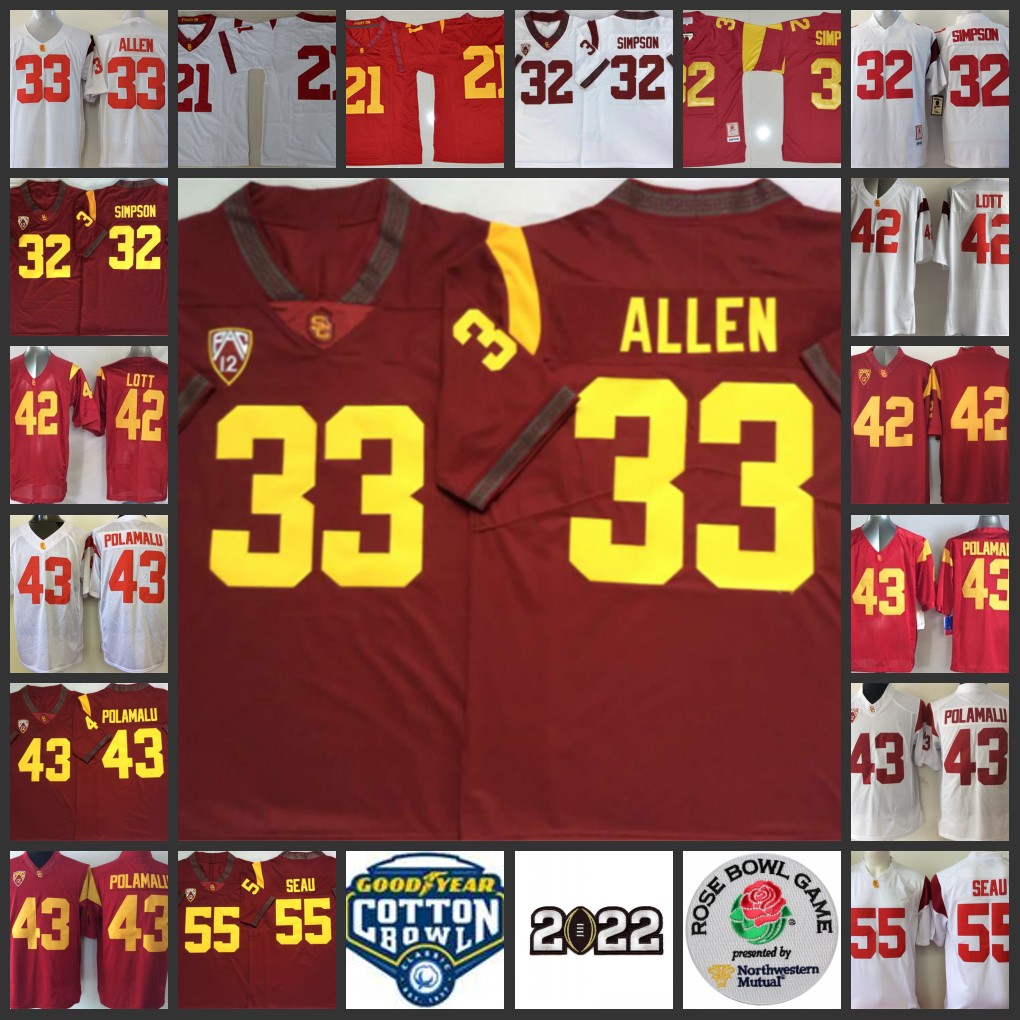 21 Su'a Cravens Jersey 32 O.J Simpson 33 Marcus Allen 42 Ronnie Lott 43 Troy Polamalu Clay Matthews 55 Junior Seau Jerseys 2022 NCAA USC Trojans Stitched Football Jersey, 43 troy polamalu white retro jersey
21 Su'a Cravens Jersey 32 O.J Simpson 33 Marcus Allen 42 Ronnie Lott 43 Troy Polamalu Clay Matthews 55 Junior Seau Jerseys 2022 NCAA USC Trojans Stitched Football Jersey, 43 troy polamalu white retro jersey