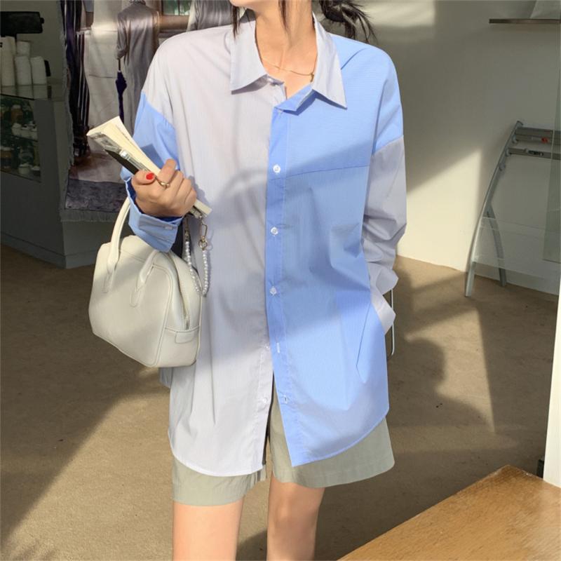 Women's Blouses & Shirts HziriP Blue Patchwork High Quality Slim Lapel 2022 Loose Autumn Women Stylish Femme Casual Office Lady OL Tops, Photo color
Women's Blouses & Shirts HziriP Blue Patchwork High Quality Slim Lapel 2022 Loose Autumn Women Stylish Femme Casual Office Lady OL Tops, Photo color