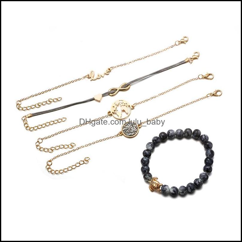 Charm Bracelets Charms Mtilayer Bracelet Beautif Love Bow Turtle Beaded Leather Rope Five-Piece Brace Baby Dhhlf
Charm Bracelets Charms Mtilayer Bracelet Beautif Love Bow Turtle Beaded Leather Rope Five-Piece Brace Baby Dhhlf