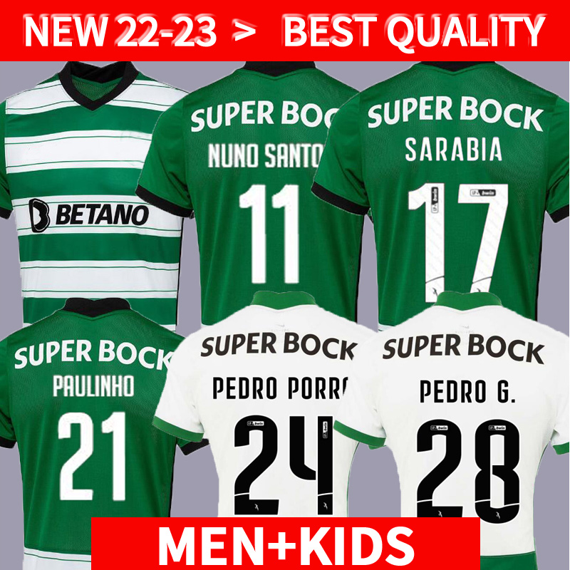 Sporting CP 22 23 Lisboa soccer jerseys Special Lisbon Pedro Porro Sarabia COATES home away 3rd 2022 2023 Tabata Nuno Santos Clube de football shirt adult tops third, Home player version
Sporting CP 22 23 Lisboa soccer jerseys Special Lisbon Pedro Porro Sarabia COATES home away 3rd 2022 2023 Tabata Nuno Santos Clube de football shirt adult tops third, Home player version