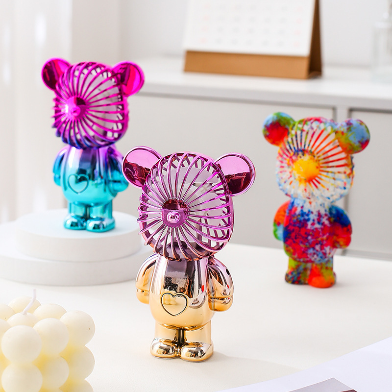 USB Mini fan Rechargeable Bundles Handheld Electroplating Bear Outdoor Creative Desktop Mute Charging Portable three-speed wind
USB Mini fan Rechargeable Bundles Handheld Electroplating Bear Outdoor Creative Desktop Mute Charging Portable three-speed wind