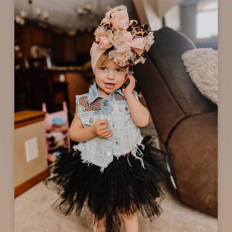 Baby Headband Waffle Fabric Bow Headband Girls Gold Stamp Lace Hair Bow Headbands Head wraps Kids Hair Accessories