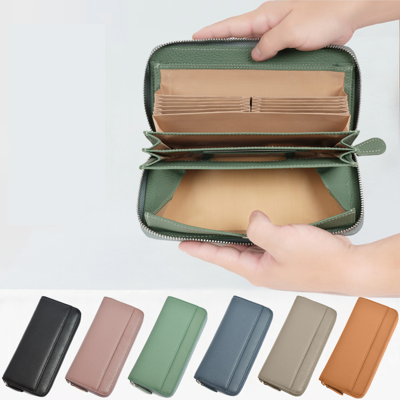 Women Men Long organizer wallet Solid color Hasp Mini Wallets Womens bags wholesale Credit Card Genuine leather Black coin purse card holder L04, Green
Women Men Long organizer wallet Solid color Hasp Mini Wallets Womens bags wholesale Credit Card Genuine leather Black coin purse card holder L04, Green