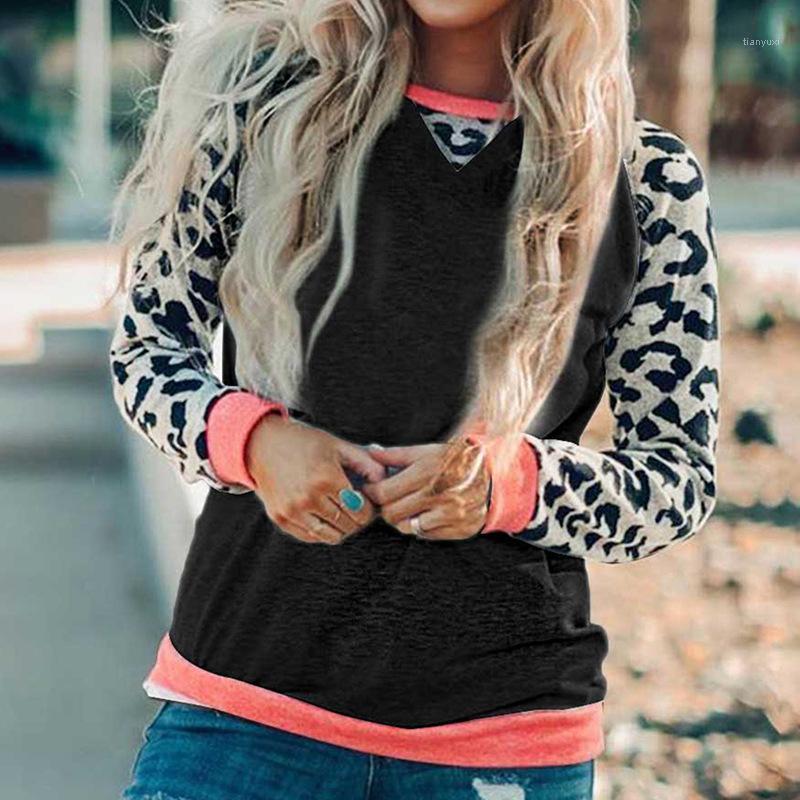 Women' Hoodies & Sweatshirts Hoodie Long-sleeved Autumn Leopard Print Contrast Stitching Street Style Round Neck Pullover Women, Black
Women' Hoodies & Sweatshirts Hoodie Long-sleeved Autumn Leopard Print Contrast Stitching Street Style Round Neck Pullover Women, Black
