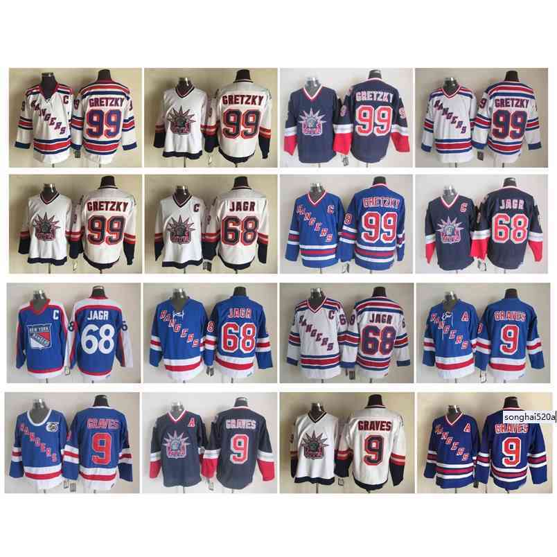 95 Vintage New York Rangers 99 Wayne Gretzky 9 Adam Graves 68 Jaromir Jagr Blue White CCM Retro Hockey Jerseys Size 48-56 nhl's Jerseys, As pic
95 Vintage New York Rangers 99 Wayne Gretzky 9 Adam Graves 68 Jaromir Jagr Blue White CCM Retro Hockey Jerseys Size 48-56 nhl's Jerseys, As pic