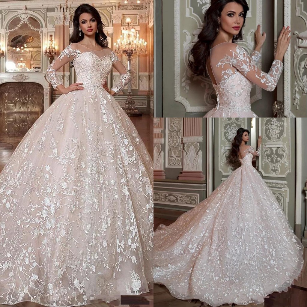Dubai Arabic Princesse Ball Gown Wedding Dresses 2022 Elegant illusion long sleeve Lace floral Applique Shiny Bridal Gowns, Red
Dubai Arabic Princesse Ball Gown Wedding Dresses 2022 Elegant illusion long sleeve Lace floral Applique Shiny Bridal Gowns, Red